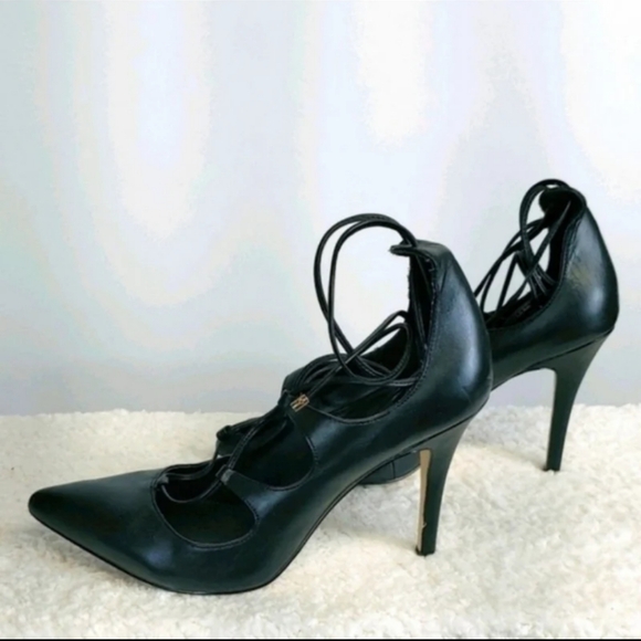 SAKS FIFTH AVENUE Cassidy Too Black High Heels Size 9 - Picture 5 of 11